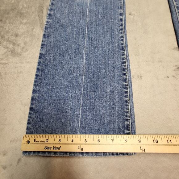 Levi's Jeans Womens 8 Long Blue Denim Boot Cut Stretch Classic Zip Fly Casual - Picture 6 of 12